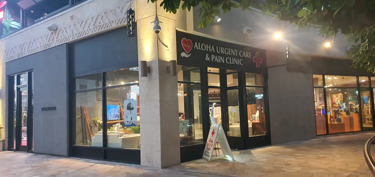 Patient care space at Aloha Urgent Care & Pain Clinic